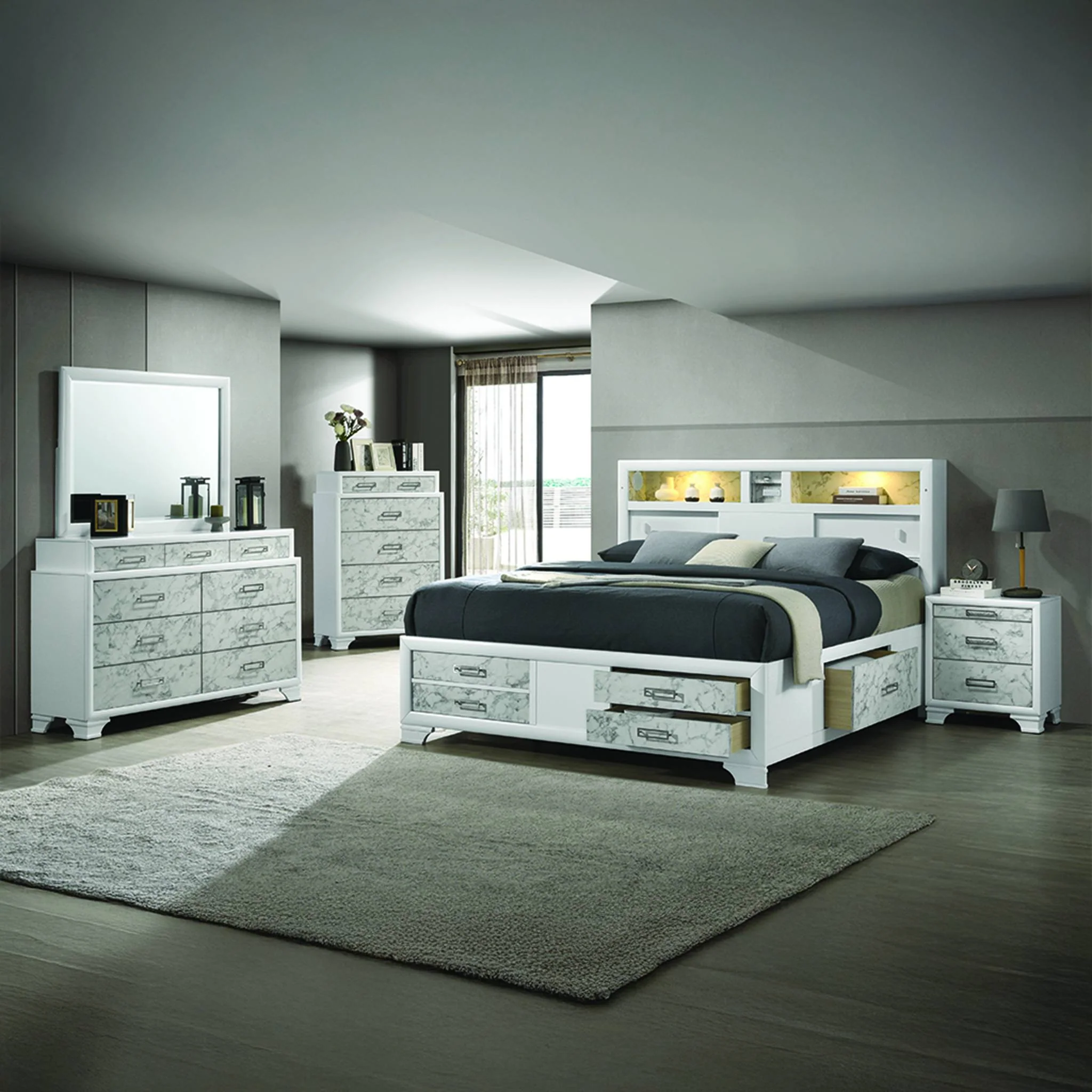 Soul King 5PC Bedroom Set White - Image 23