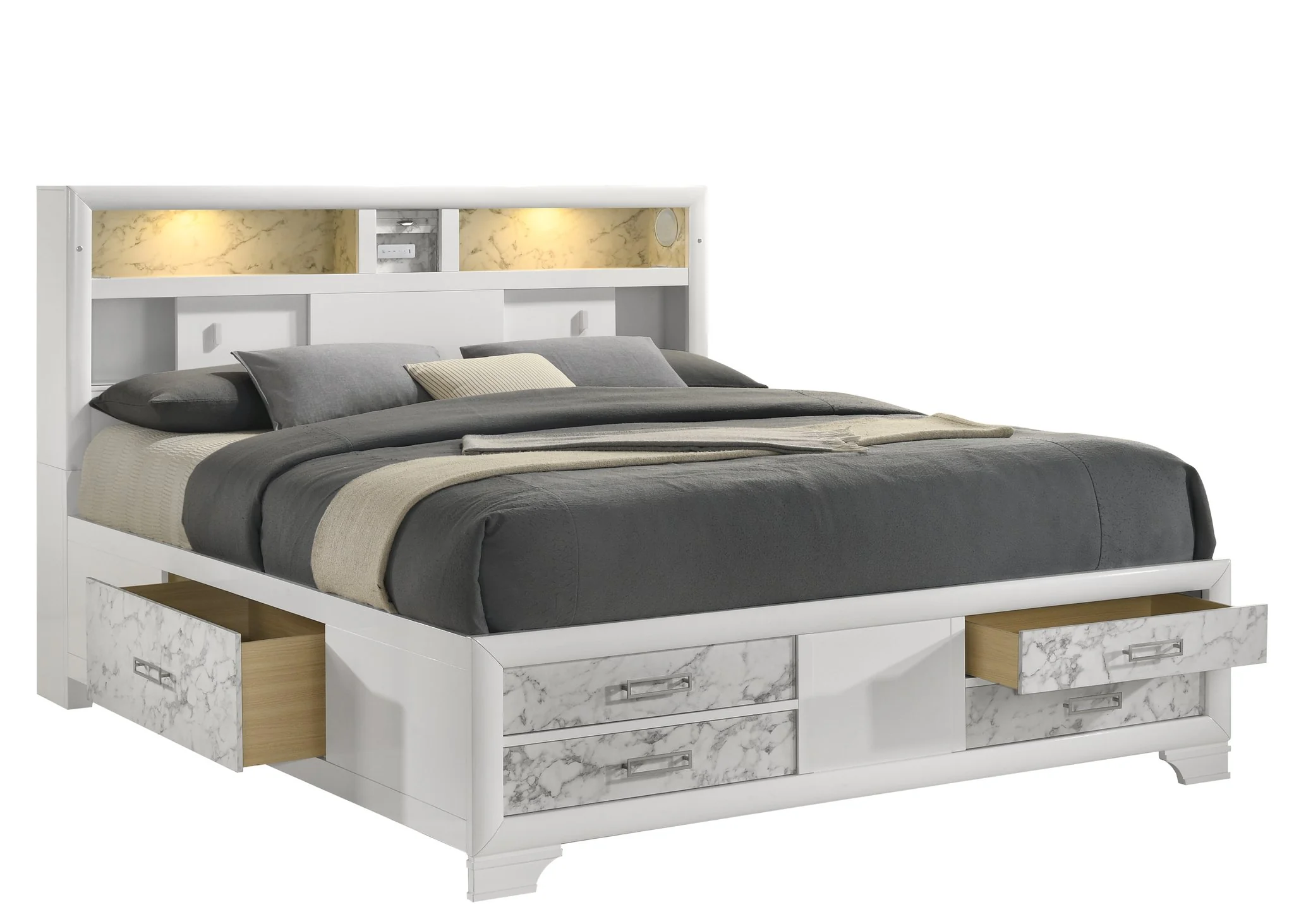 Soul Queen 5PC Bedroom Set White - Image 5