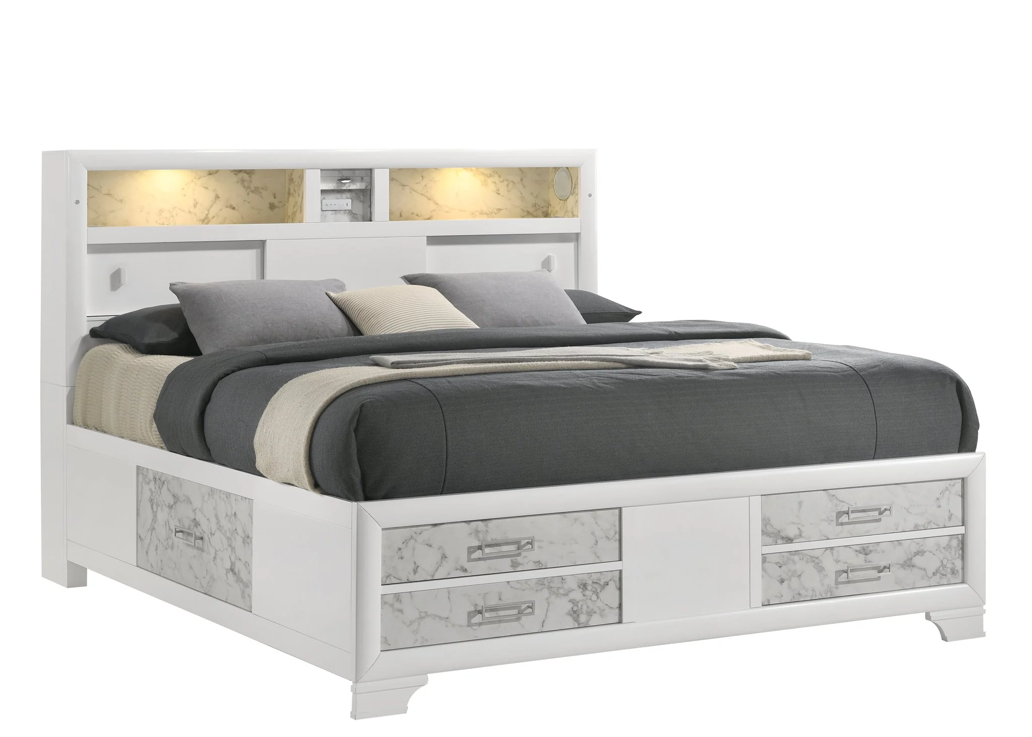 Soul Queen Bed White - Image 3