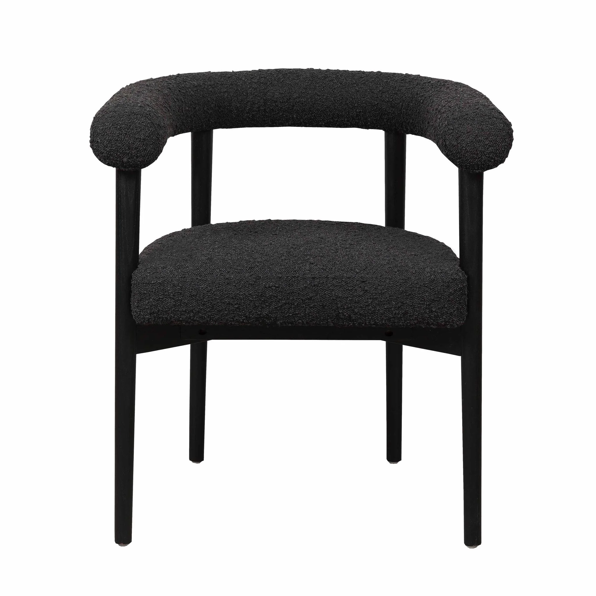 Spara Black Performance Boucle Dining Chair - Image 3
