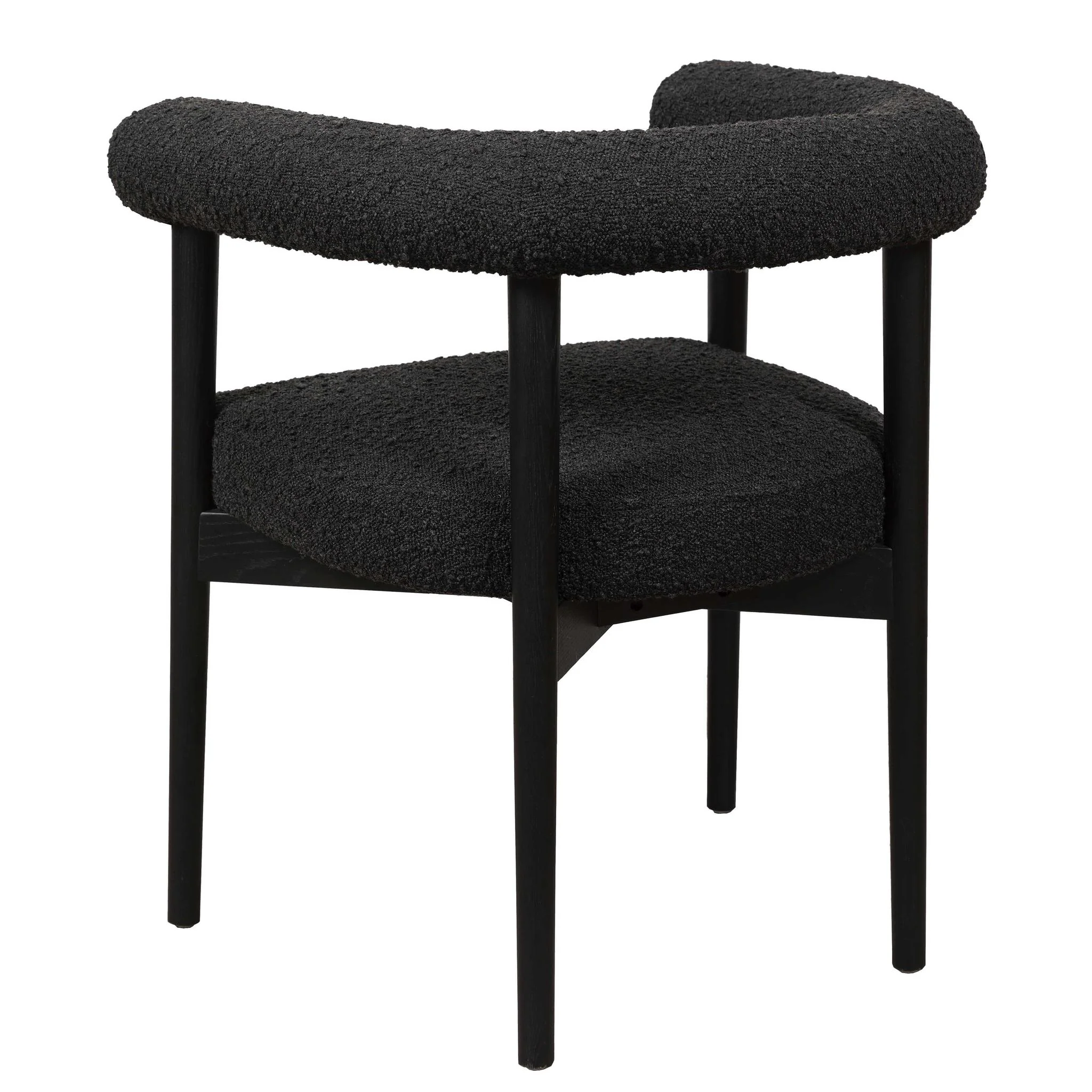 Spara Black Performance Boucle Dining Chair - Image 5