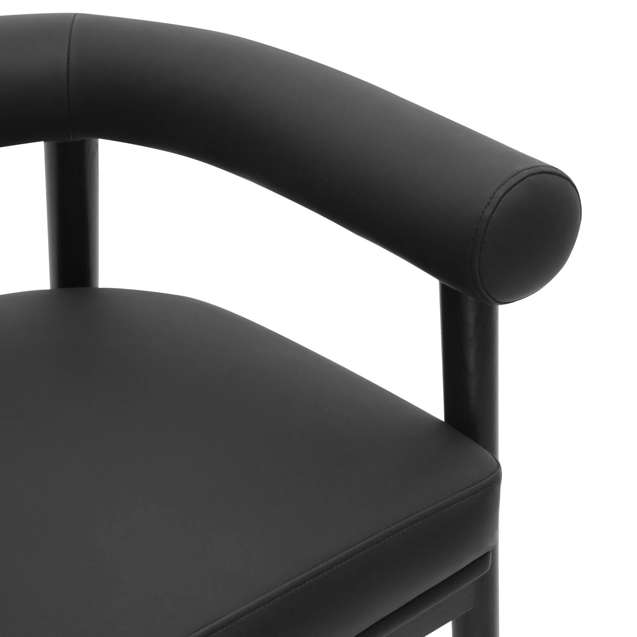 Spara Black Vegan Leather Counter Stool - Image 5
