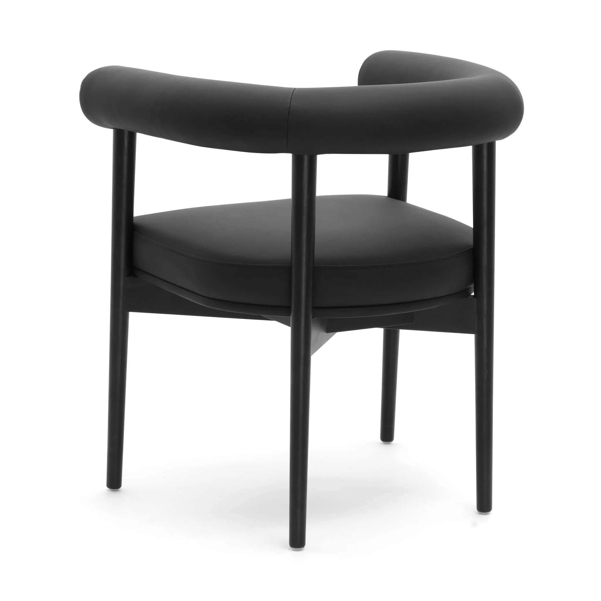 Spara Black Vegan Leather Dining Chair - Image 4