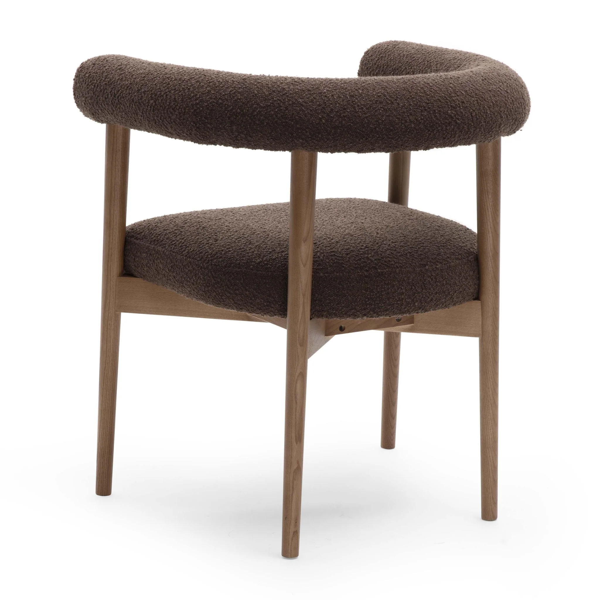 Spara Chocolate Brown Performance Boucle Dining Chair - Image 4