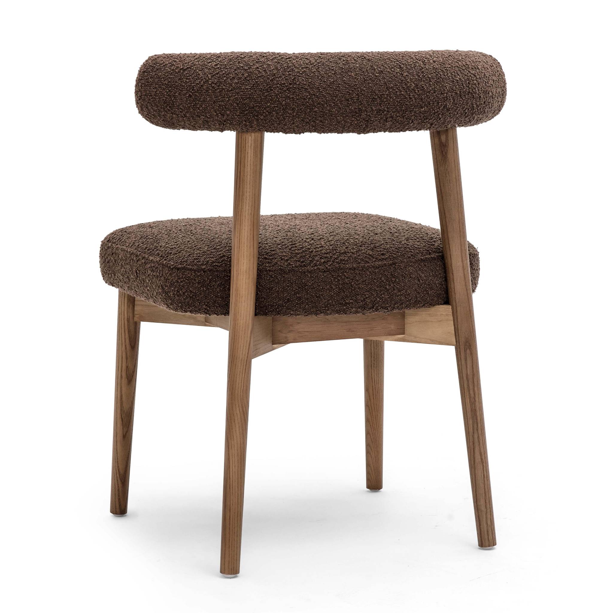 Spara Chocolate Brown Performance Boucle Side Chair - Image 4