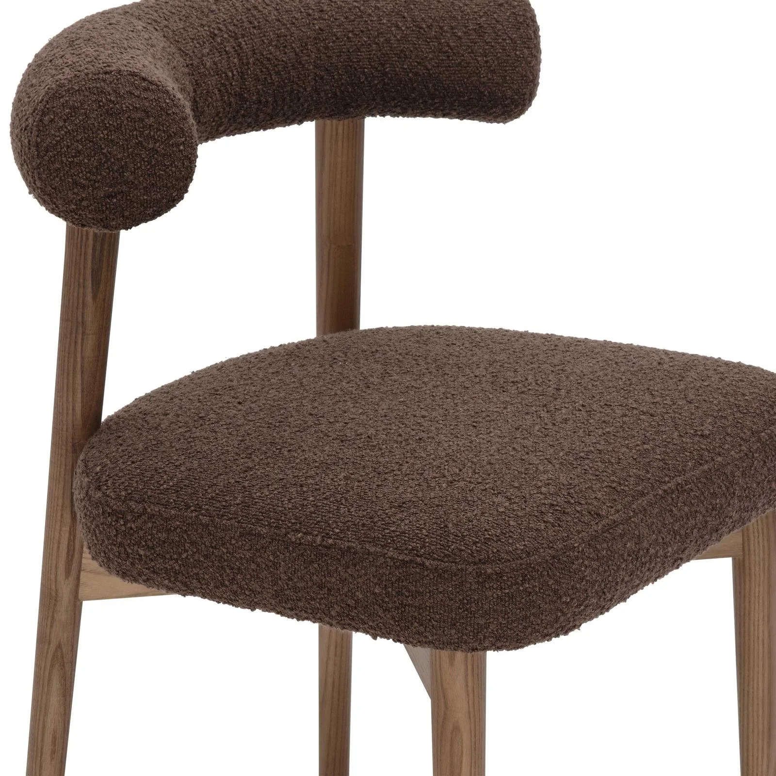 Spara Chocolate Brown Performance Boucle Side Chair - Image 5
