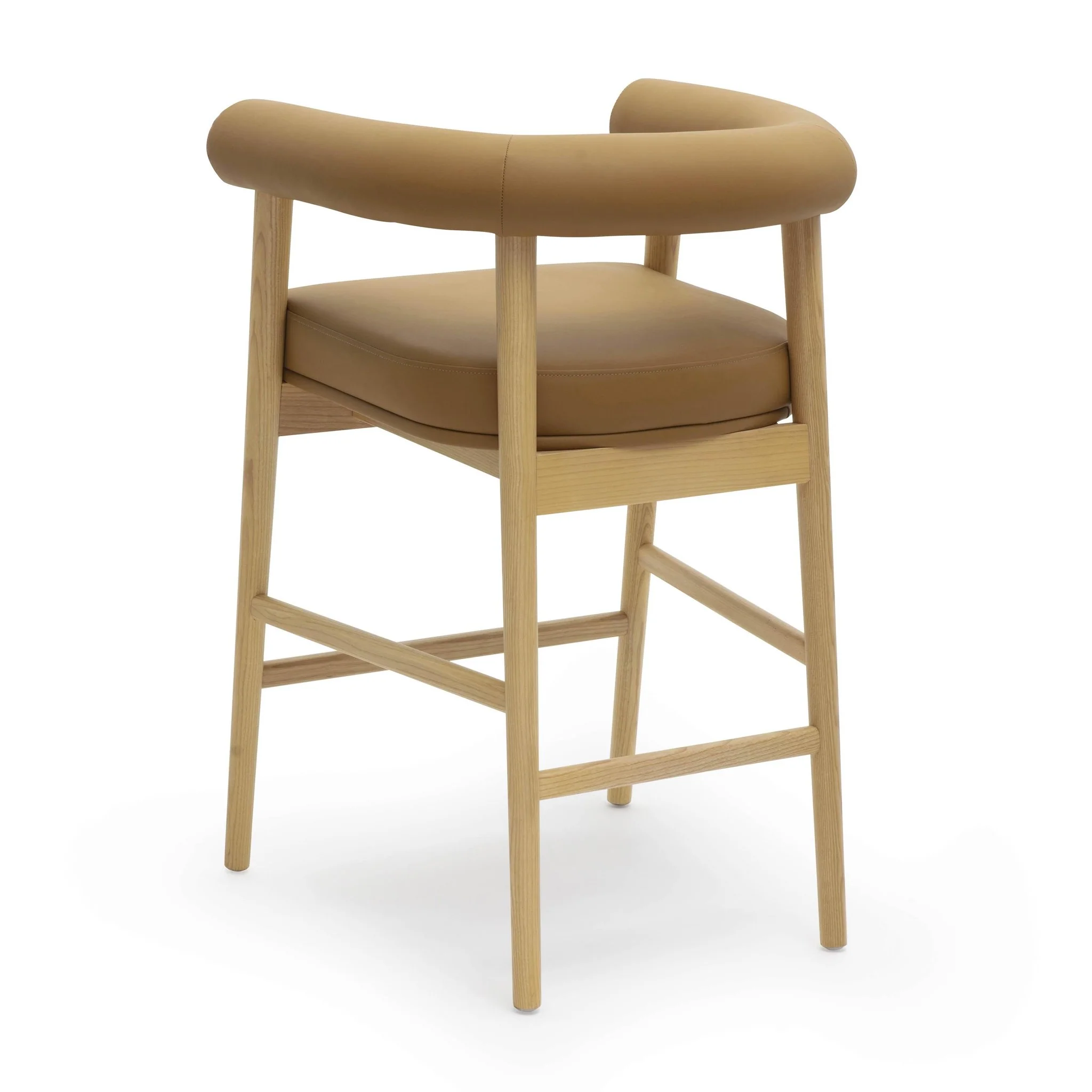 Spara Cognac Vegan Leather Counter Stool - Image 4
