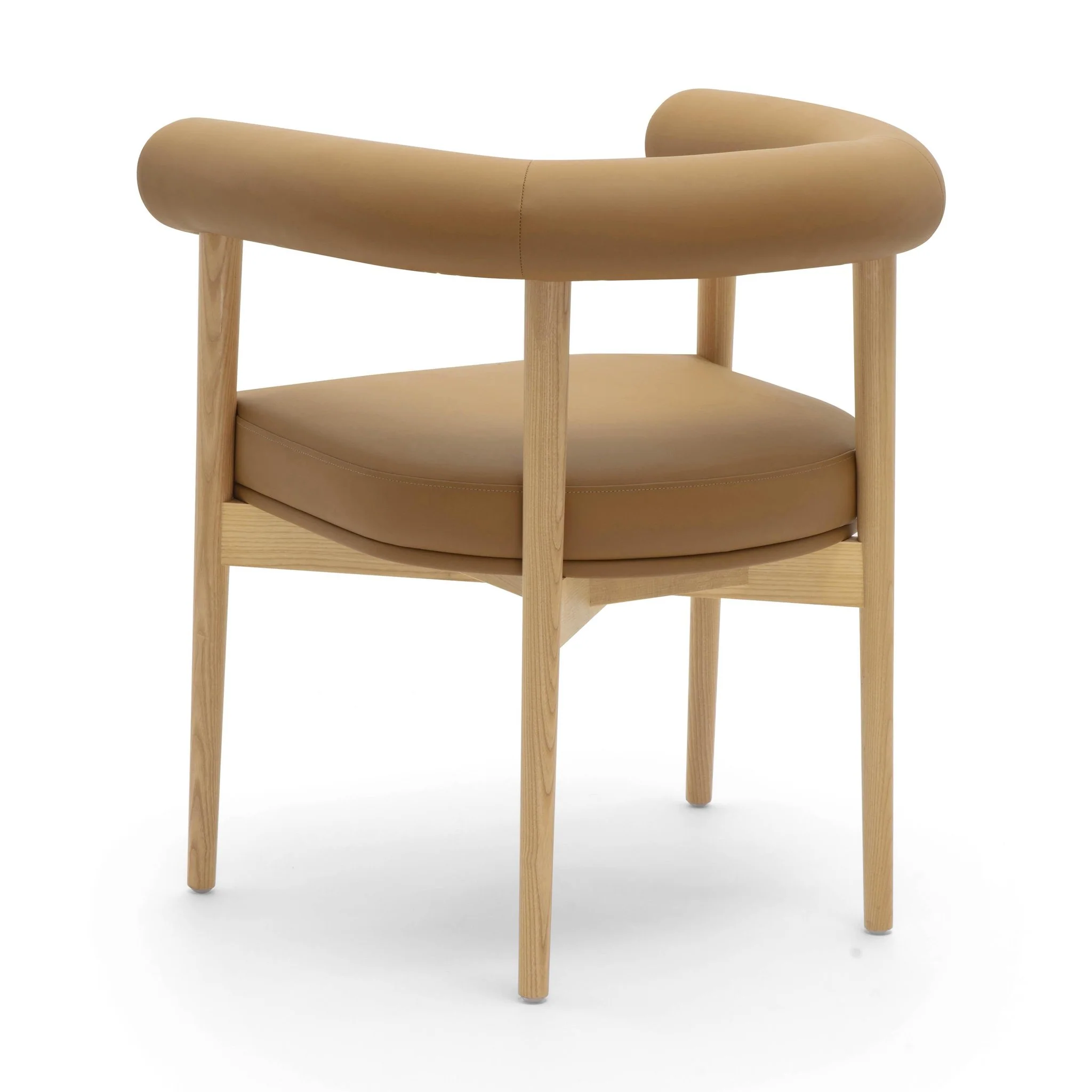 Spara Cognac Vegan Leather Dining Chair - Image 4