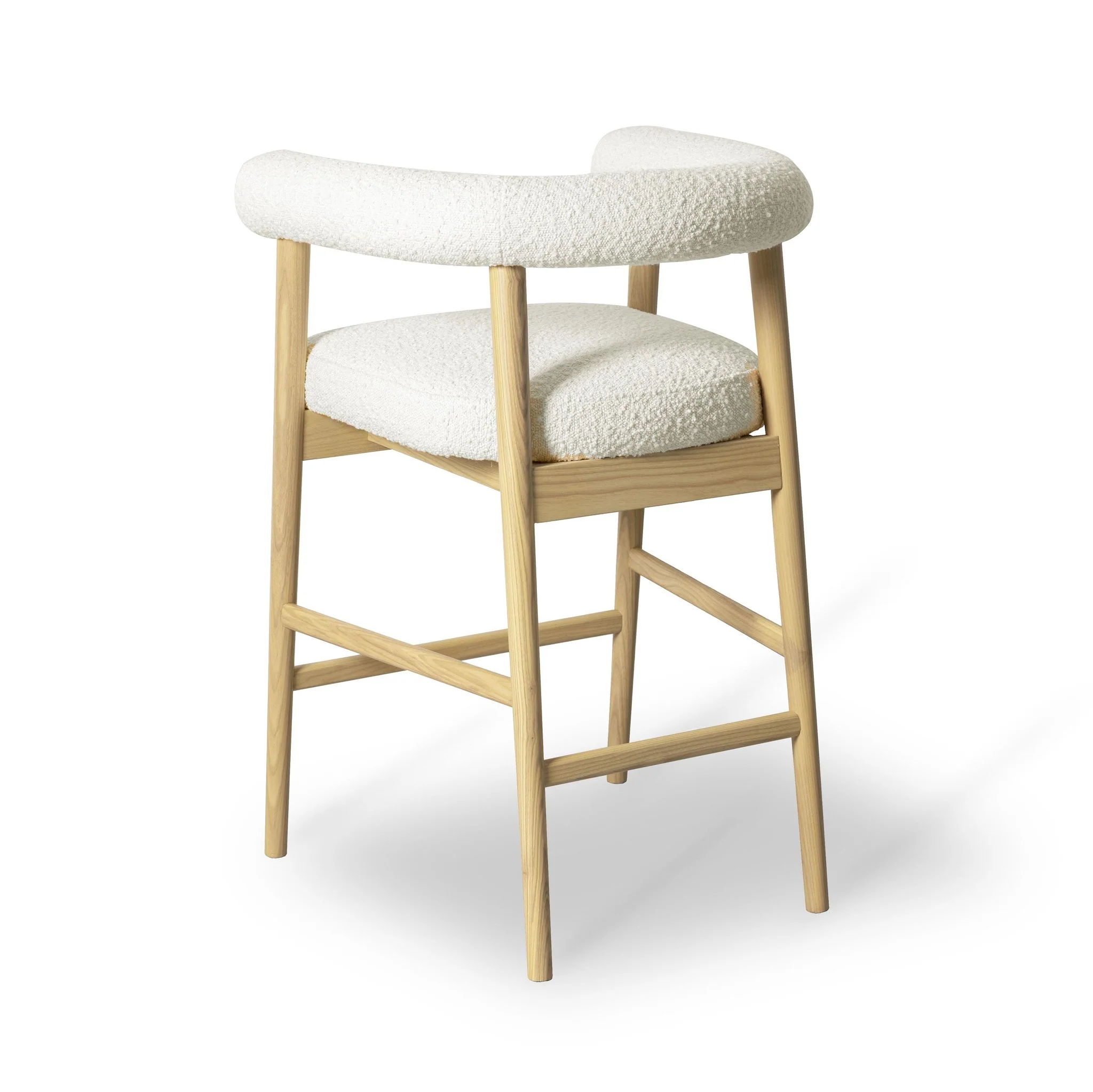Spara Cream Performance Boucle Counter Stool - Image 4
