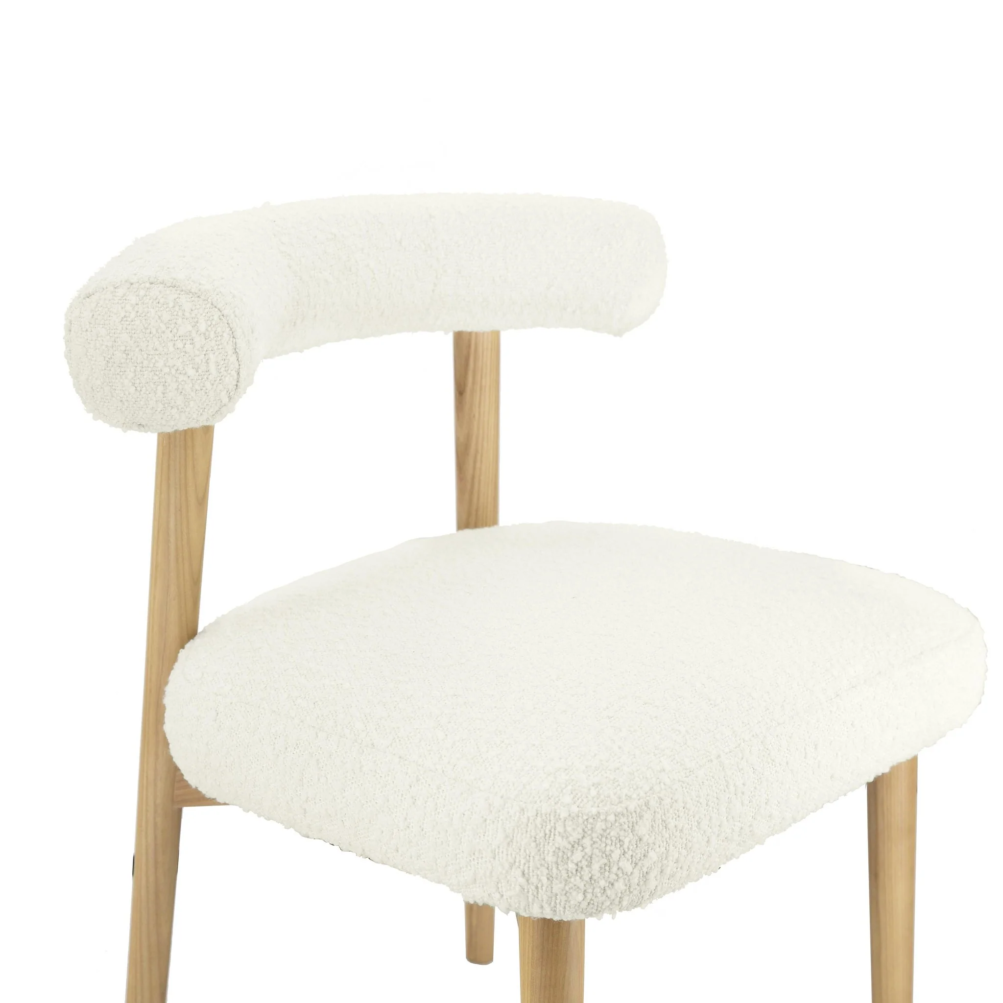 Spara Cream Performance Boucle Side Chair - Image 4