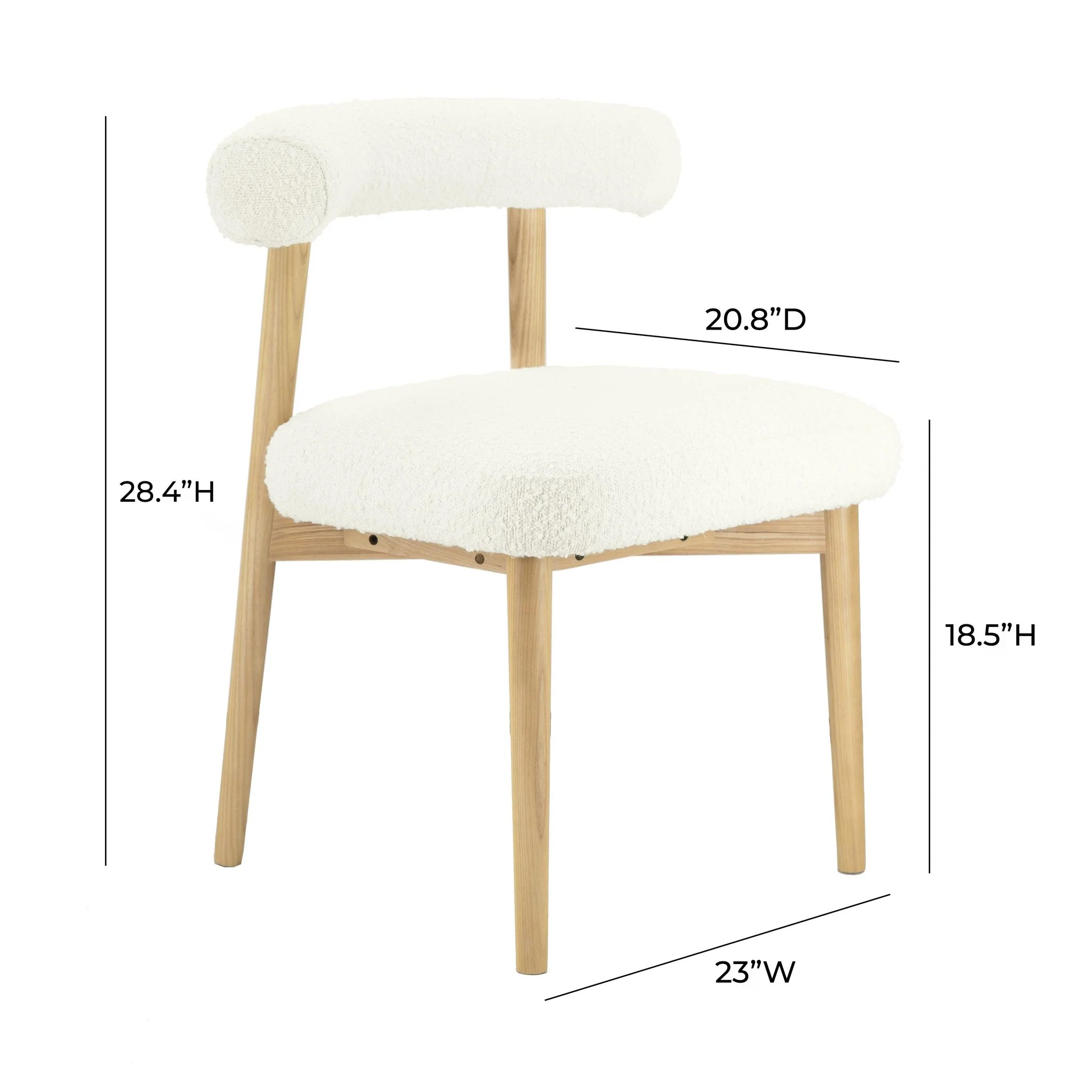 Spara Cream Performance Boucle Side Chair - Image 5
