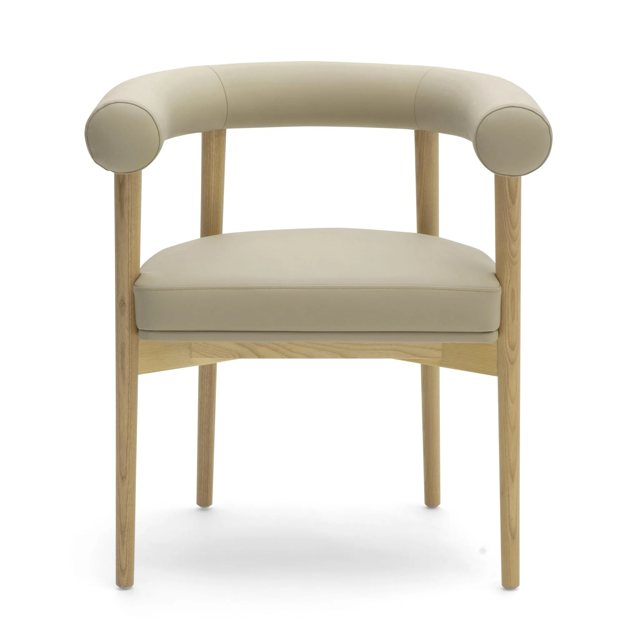 Spara Taupe Vegan Leather Dining Chair - Image 3