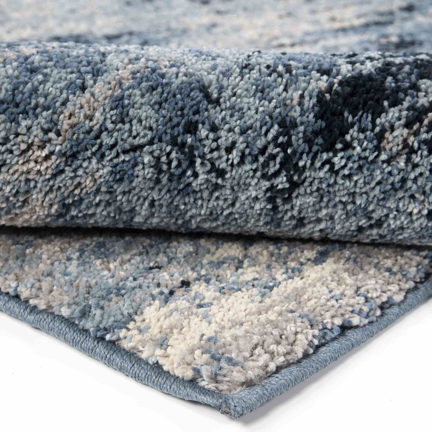 Spartan Contemporary 8x10 Area Rug in Cream/Blue - Image 2