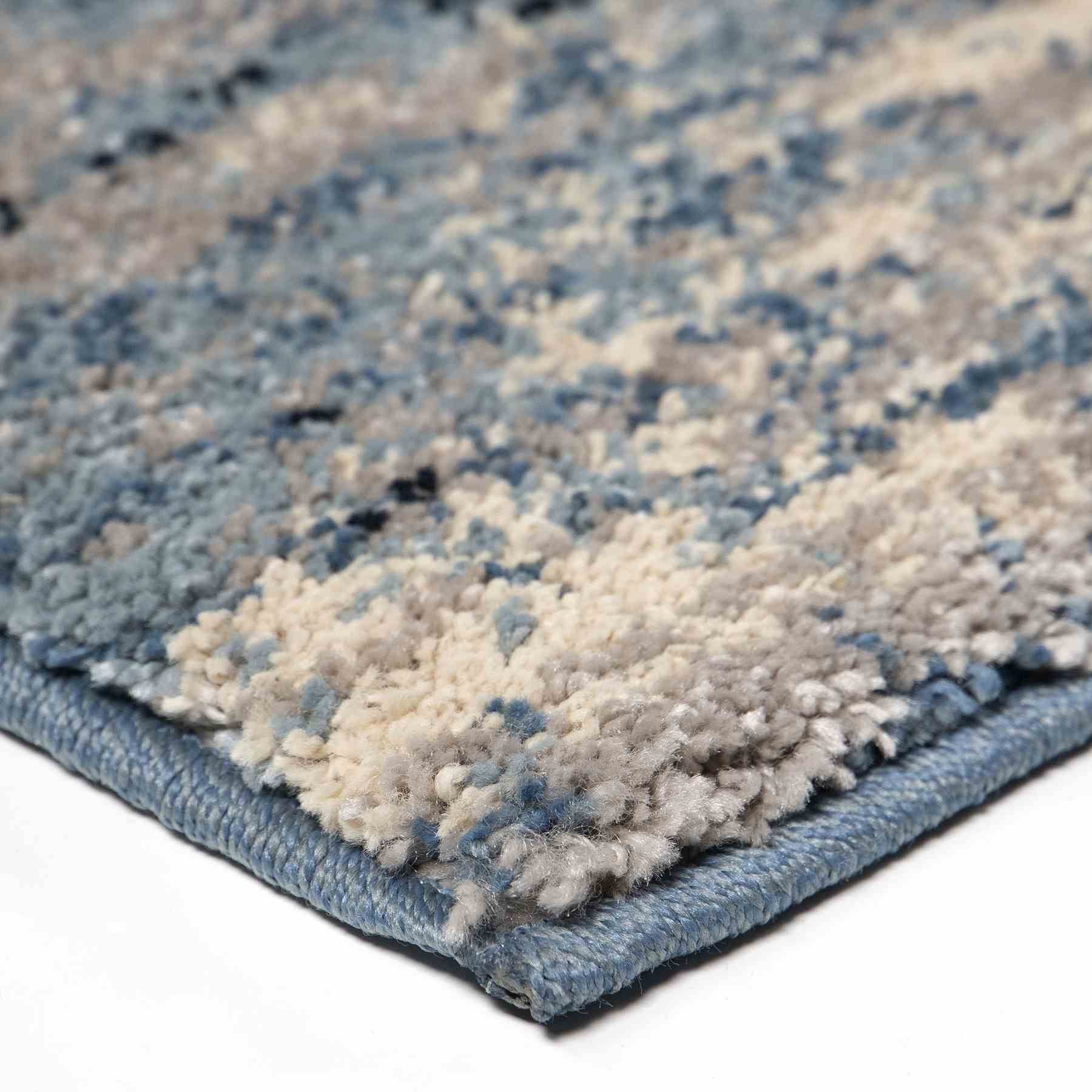 Spartan Contemporary 8x10 Area Rug in Cream/Blue - Image 4