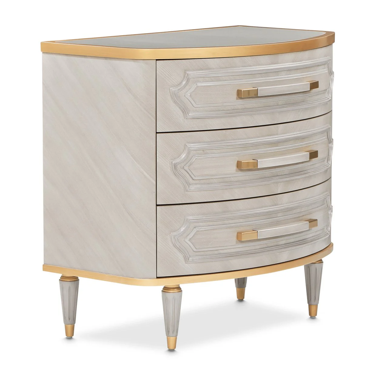 St. Charles 3-Drawer Nightstand - Dove Gray - Image 2