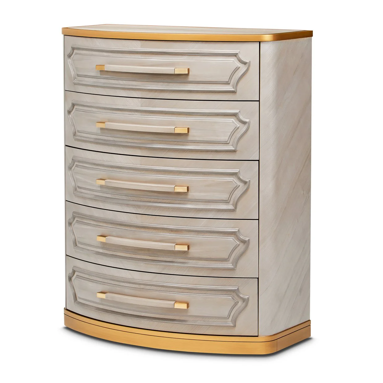 St. Charles 5-Drawer Highboy Chest - Dove Gray - Image 11