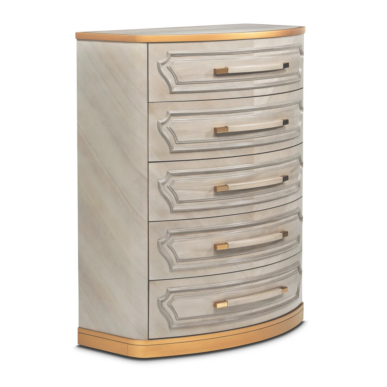 St. Charles 5-Drawer Highboy Chest - Dove Gray - Image 2