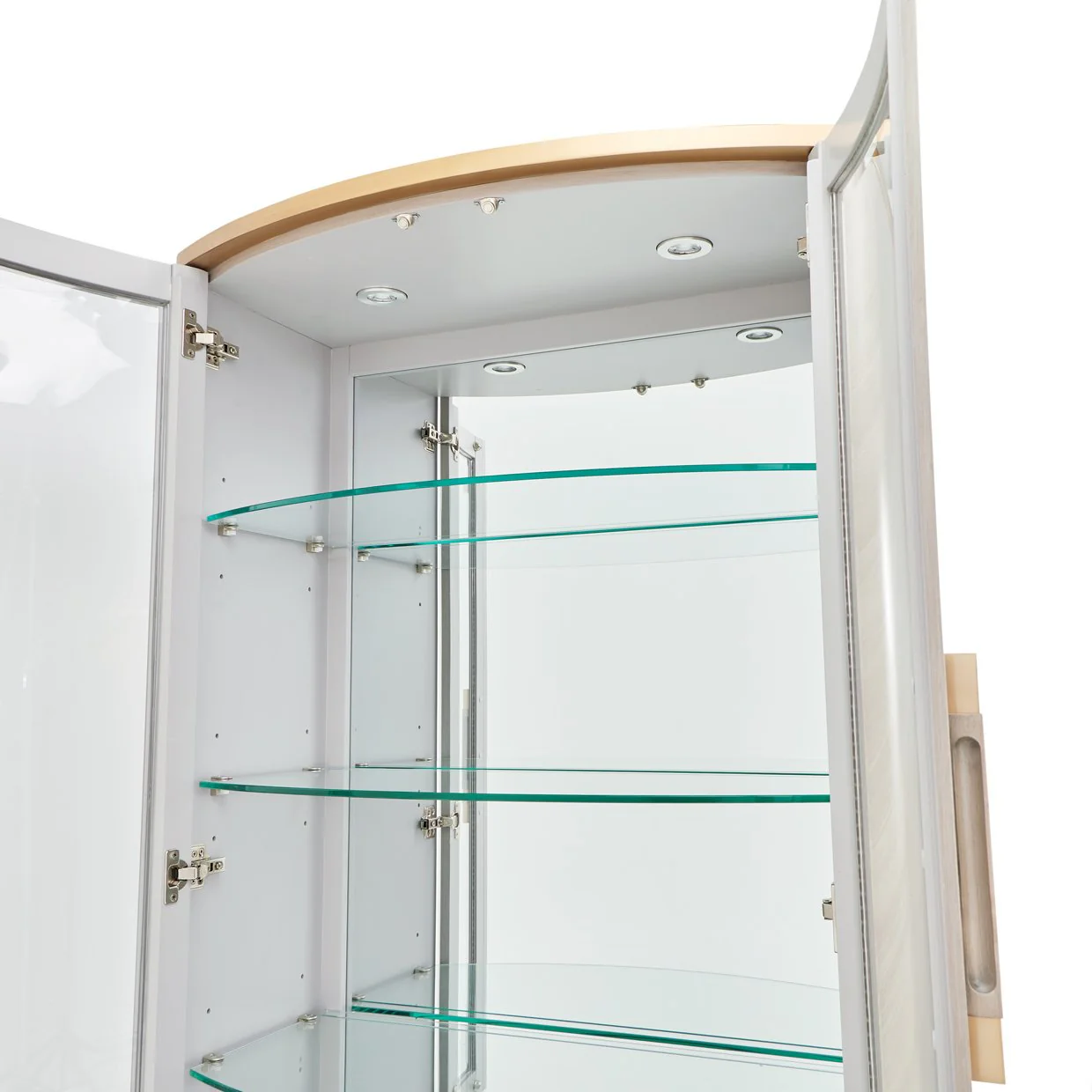 St. Charles Display Cabinet - Dove Gray - Image 4