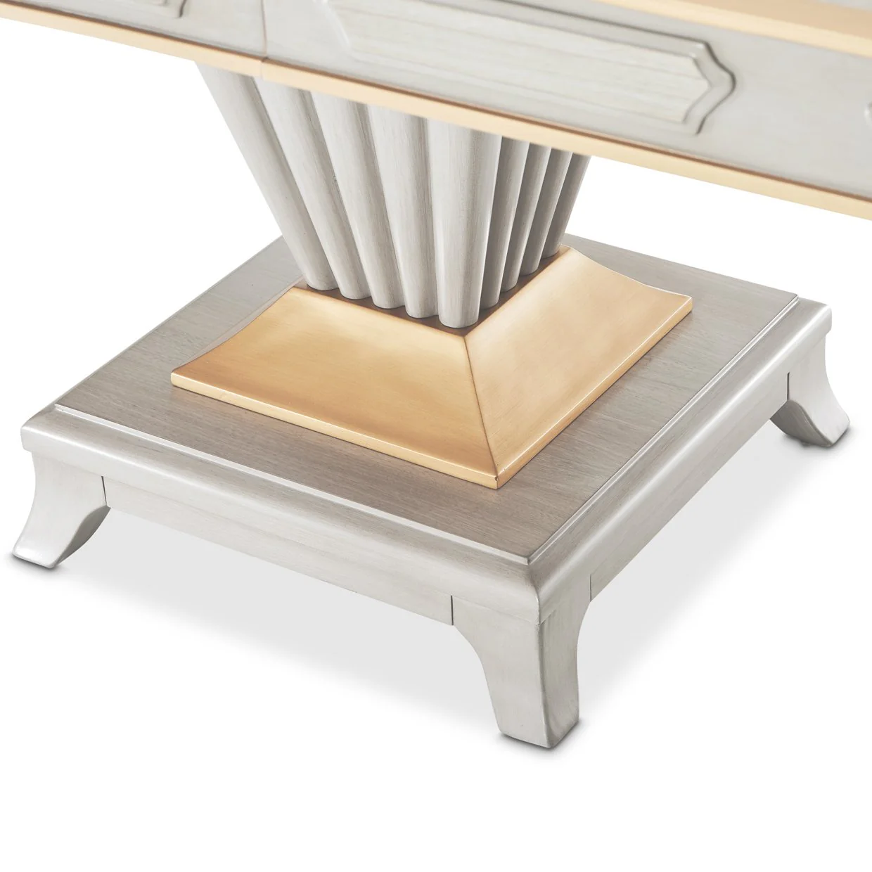 St. Charles Double Pedestal Dining Table -  Dove Gray - Image 10