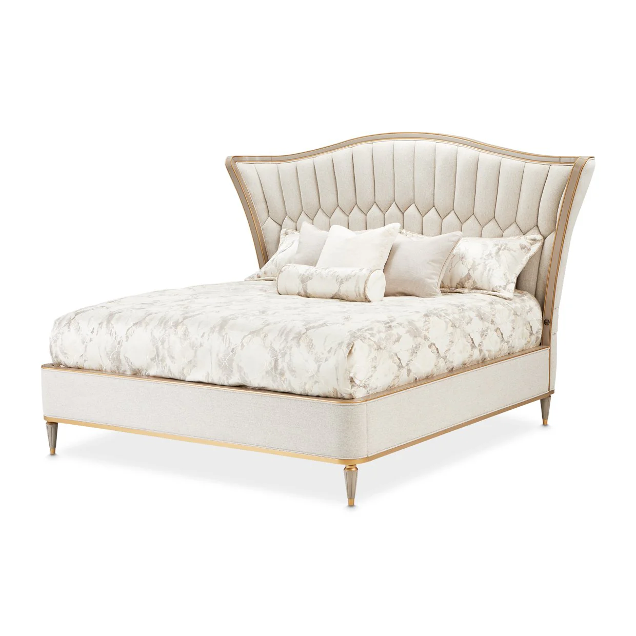 St. Charles Eastern King Upholstered Bed - Dove Gray - Image 11