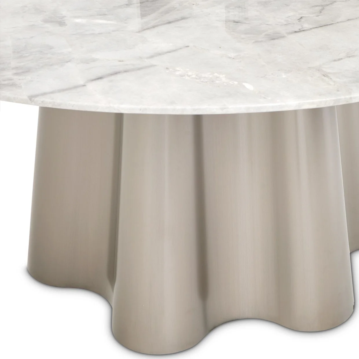 St. Charles Round Dining Table -  Dove Gray - Image 3