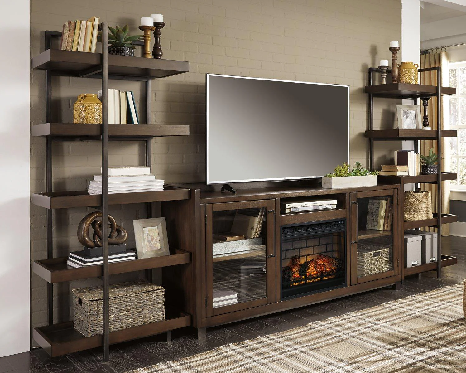 Starmore 3-Piece Wall Unit with Electric Fireplace - Image 2