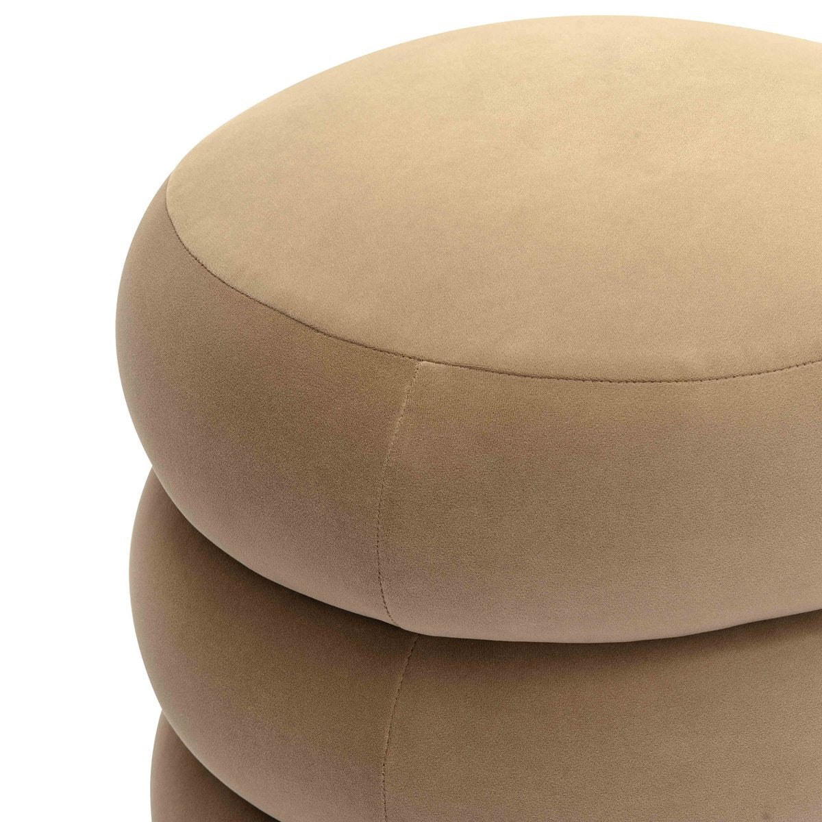 Stefanie Taupe Velvet Ottoman - Image 5