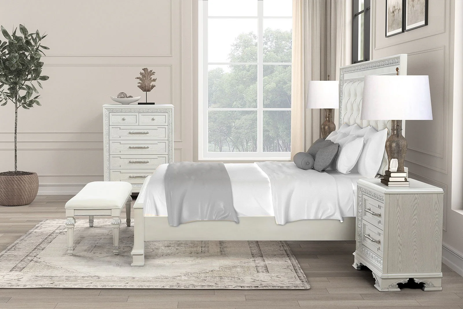 Stella Mia 4 Pc. Queen Uph Bedroom Set - Image 3