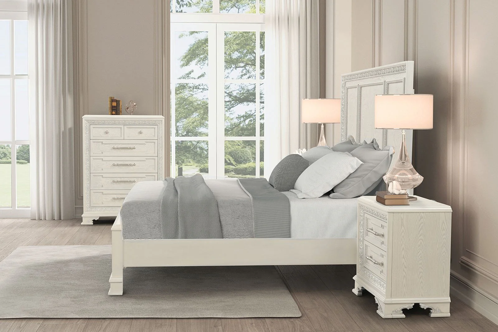 Stella Mia 5 Pc. Queen Panel Bedroom Set w/ Chest - Image 3