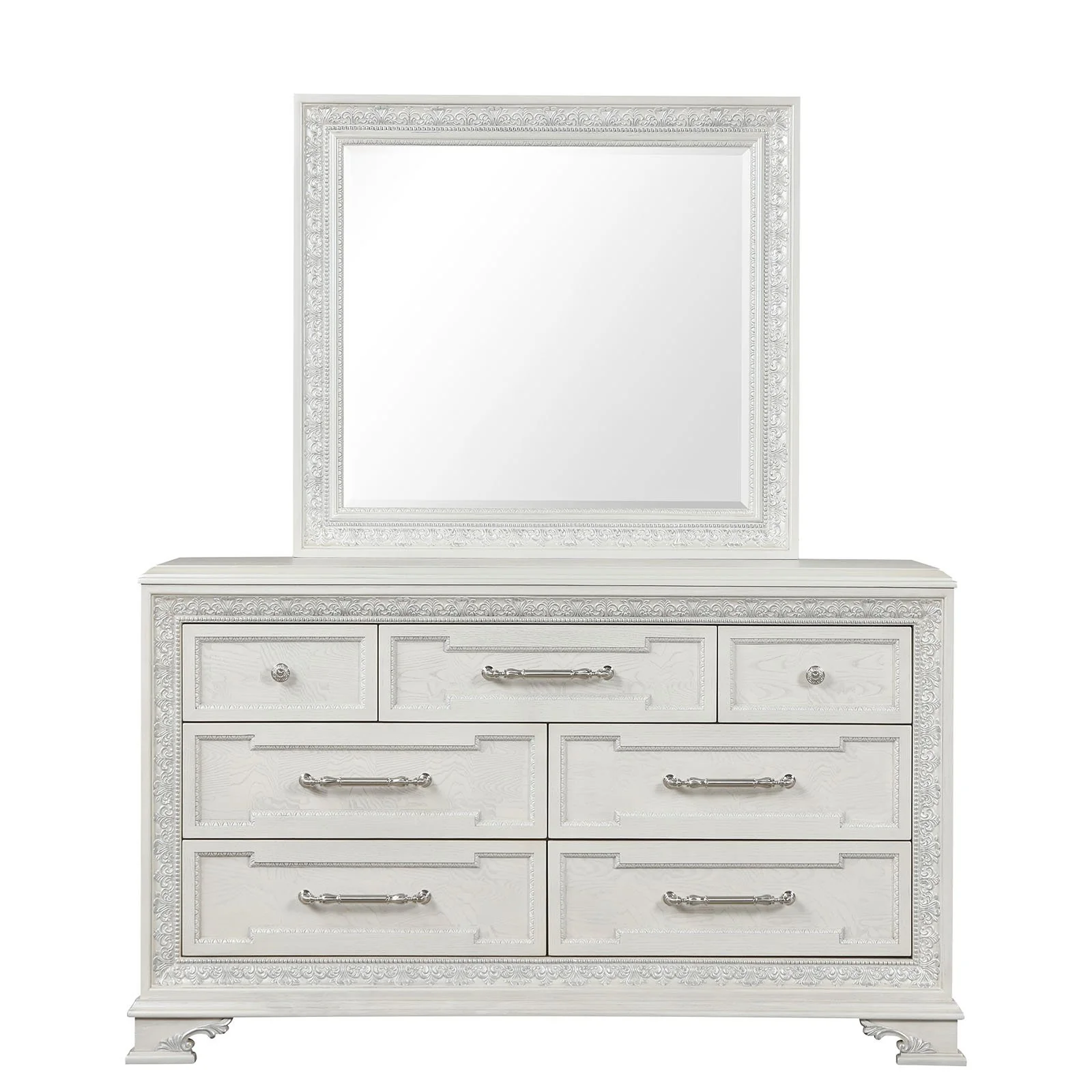 Stella Mia Dresser w/Jewelry Box, Creamy White - Image 3