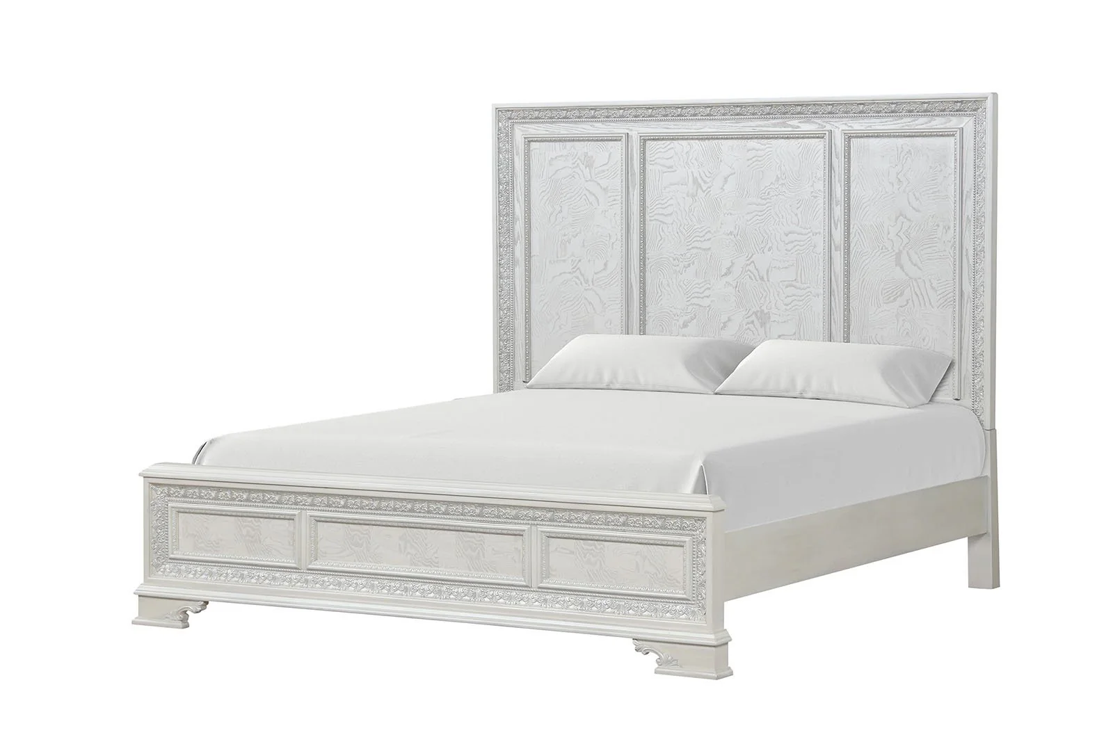 Stella Mia Queen Panel Bed, Creamy White - Image 4
