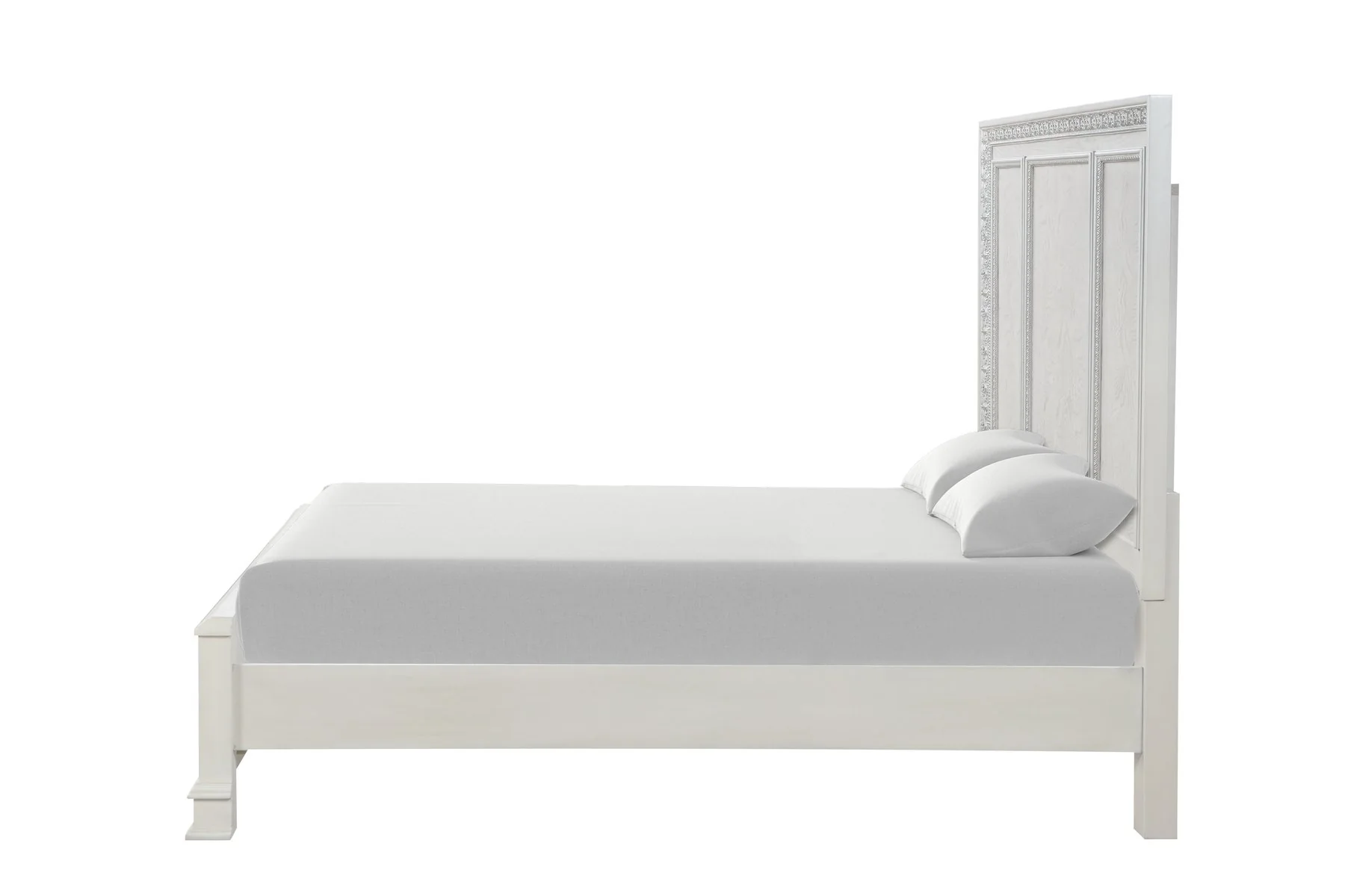 Stella Mia Queen Panel Bed, Creamy White - Image 6