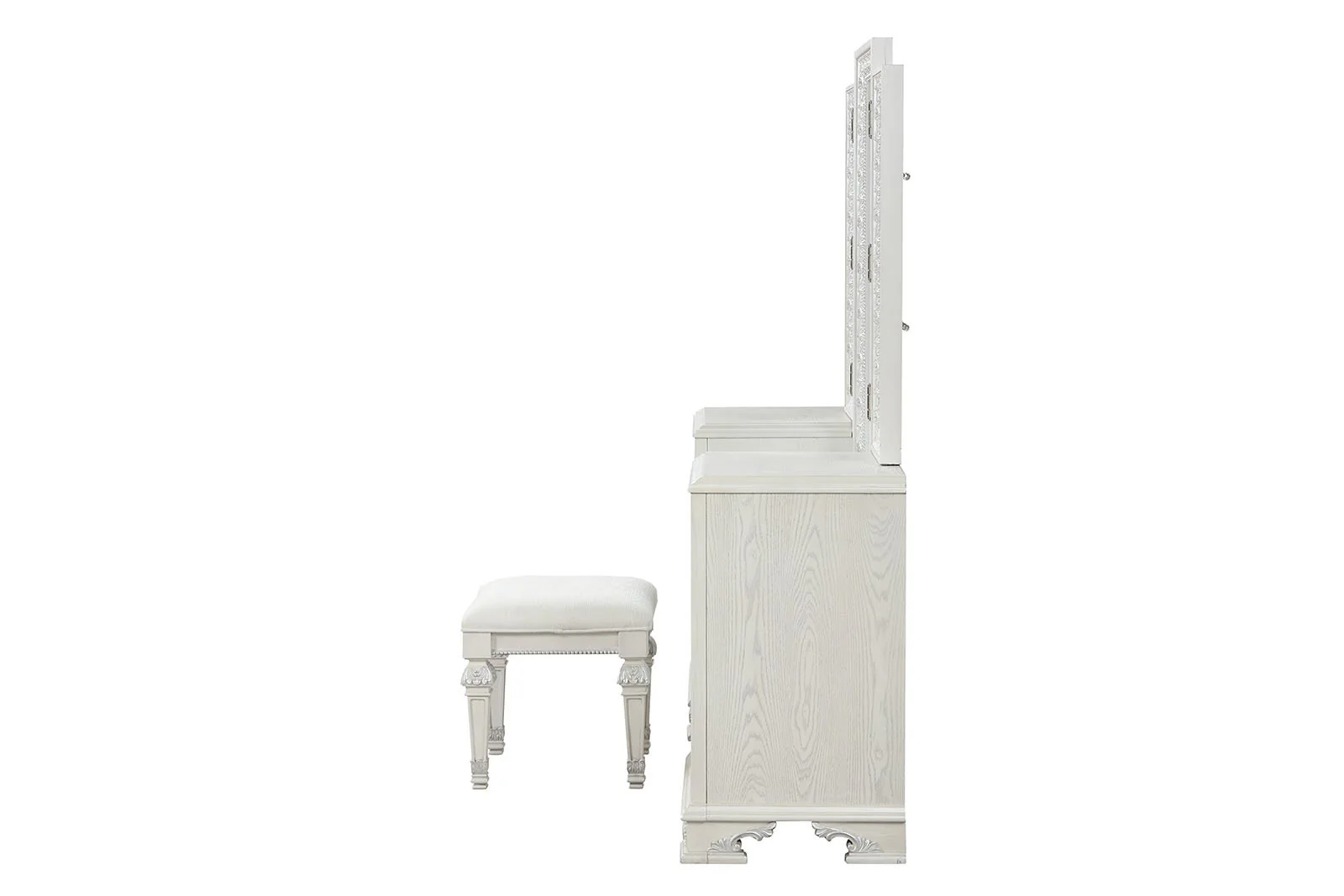 Stella Mia Vanity w/ Stool, Creamy White - Image 5