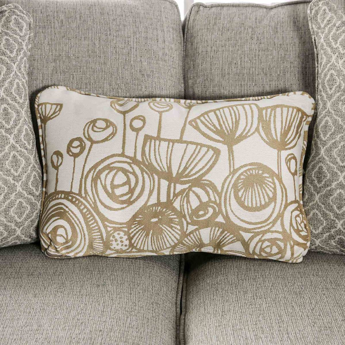 Stephney Sofa, Gray/Gold - Image 6