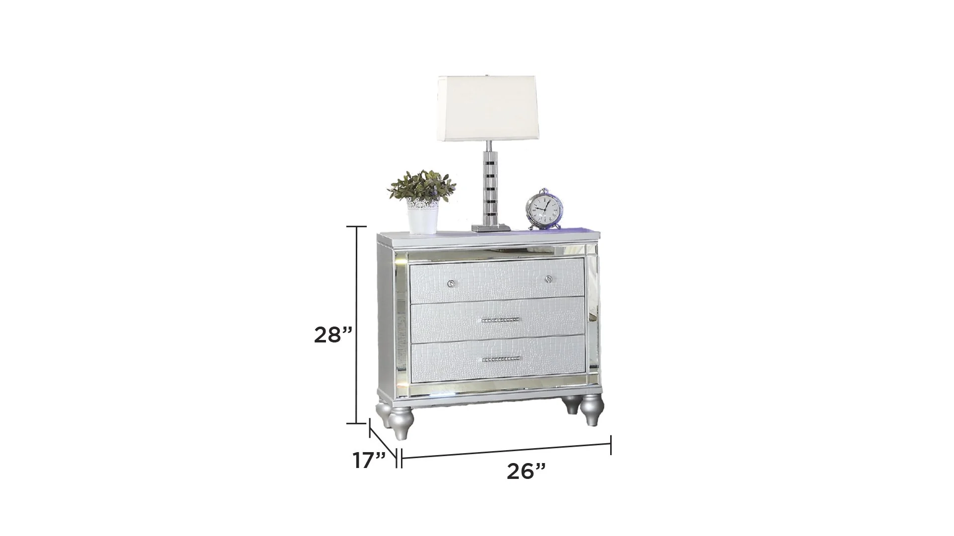 Sterling 4 Pc king Bed Silver - Image 12