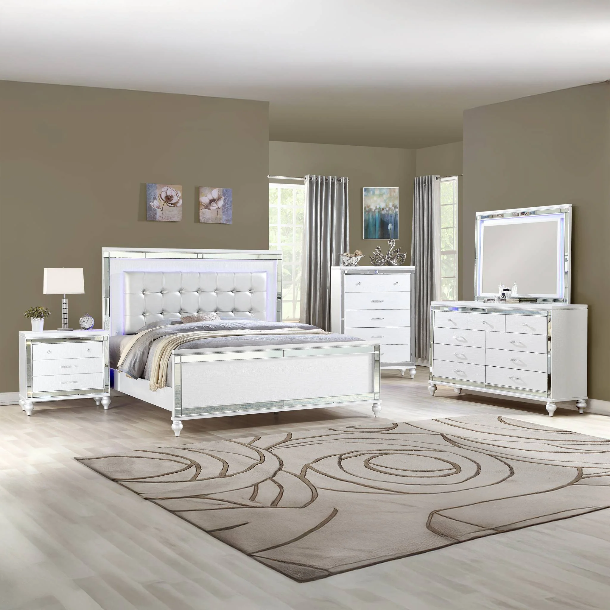 Sterling 5 Pc Full Bed White - Image 22