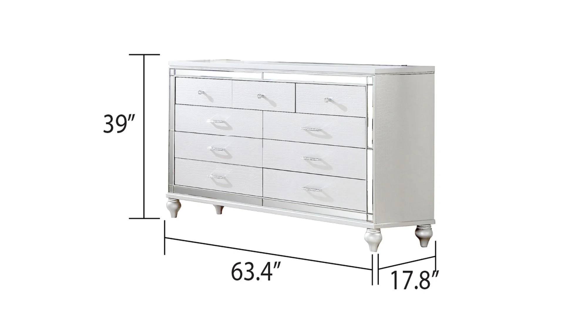 Sterling 5 Pc king Bed White - Image 6