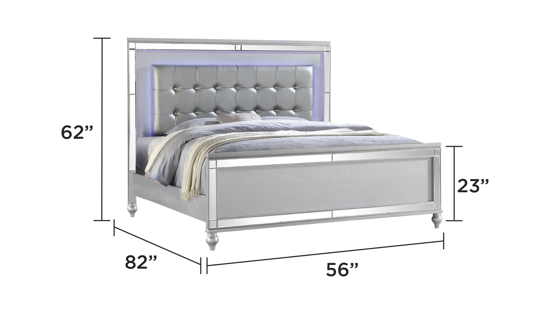 Sterling Full Bed Silver - Image 2