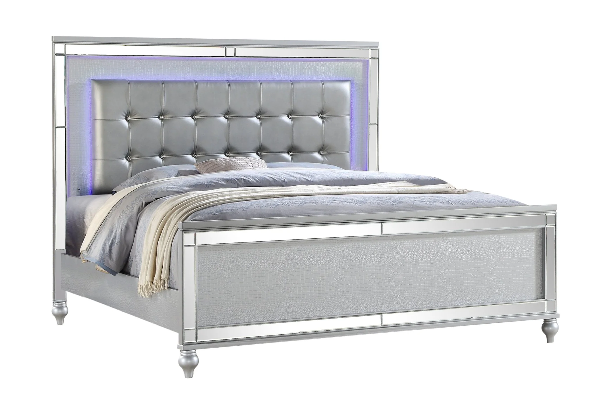 Sterling King Bed Silver - Image 2