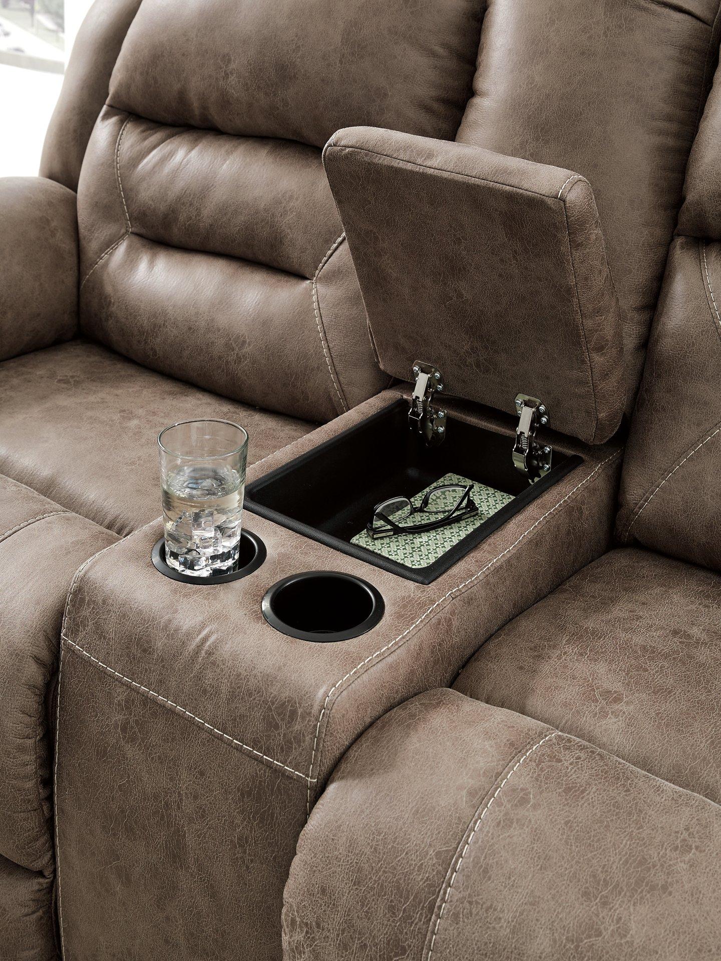 Stoneland Reclining Loveseat with Console - Image 15
