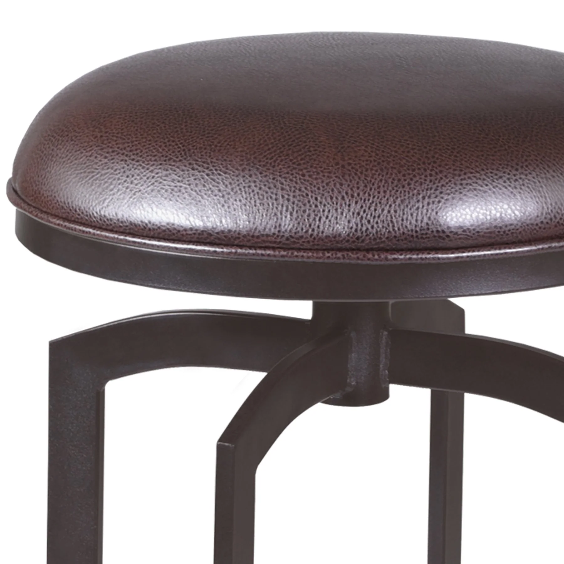 Studio 30" Bar Height Barstool in Auburn Bay finish with Brown Faux Leather - Image 2