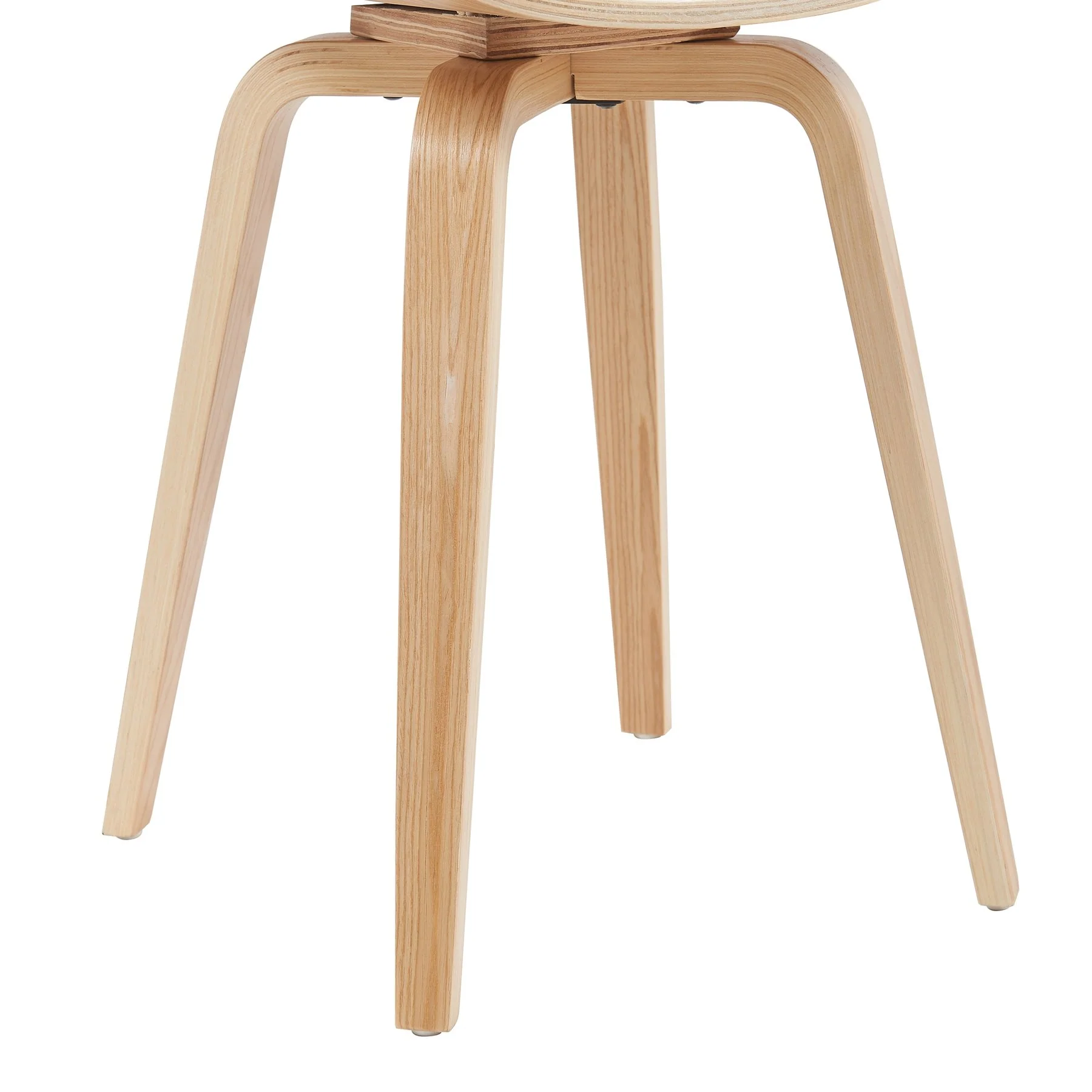 Summer Mid-Century Upholstered Dining Chair in Green and Patterned Oak Finish - Image 6
