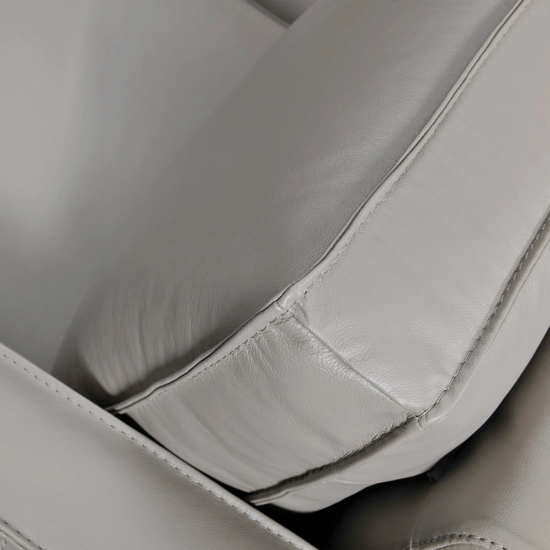 Summit 3 Piece Greige Leather Sectional Sofa - Image 6