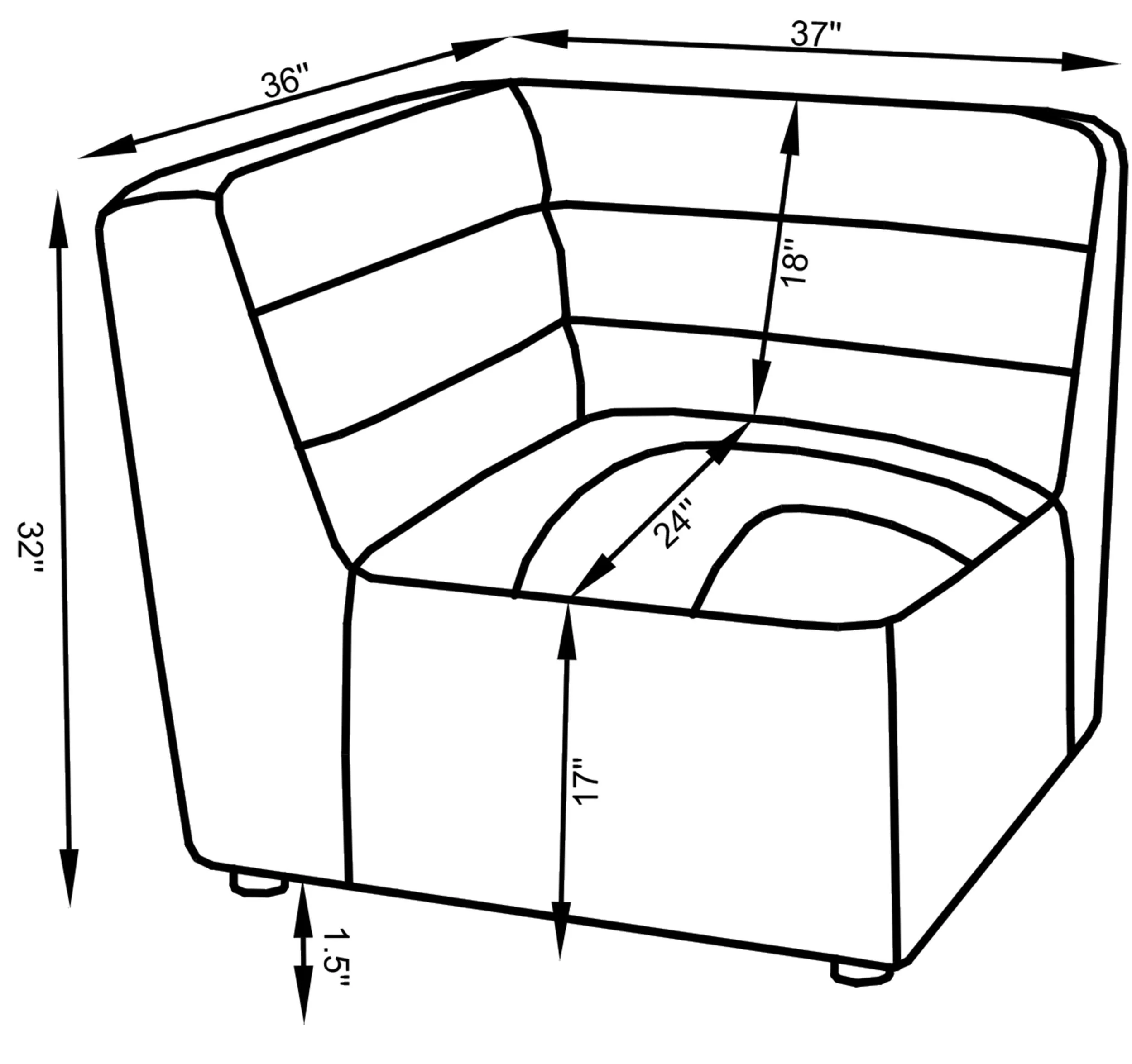 Sunny Upholstered Corner Chair - Image 26