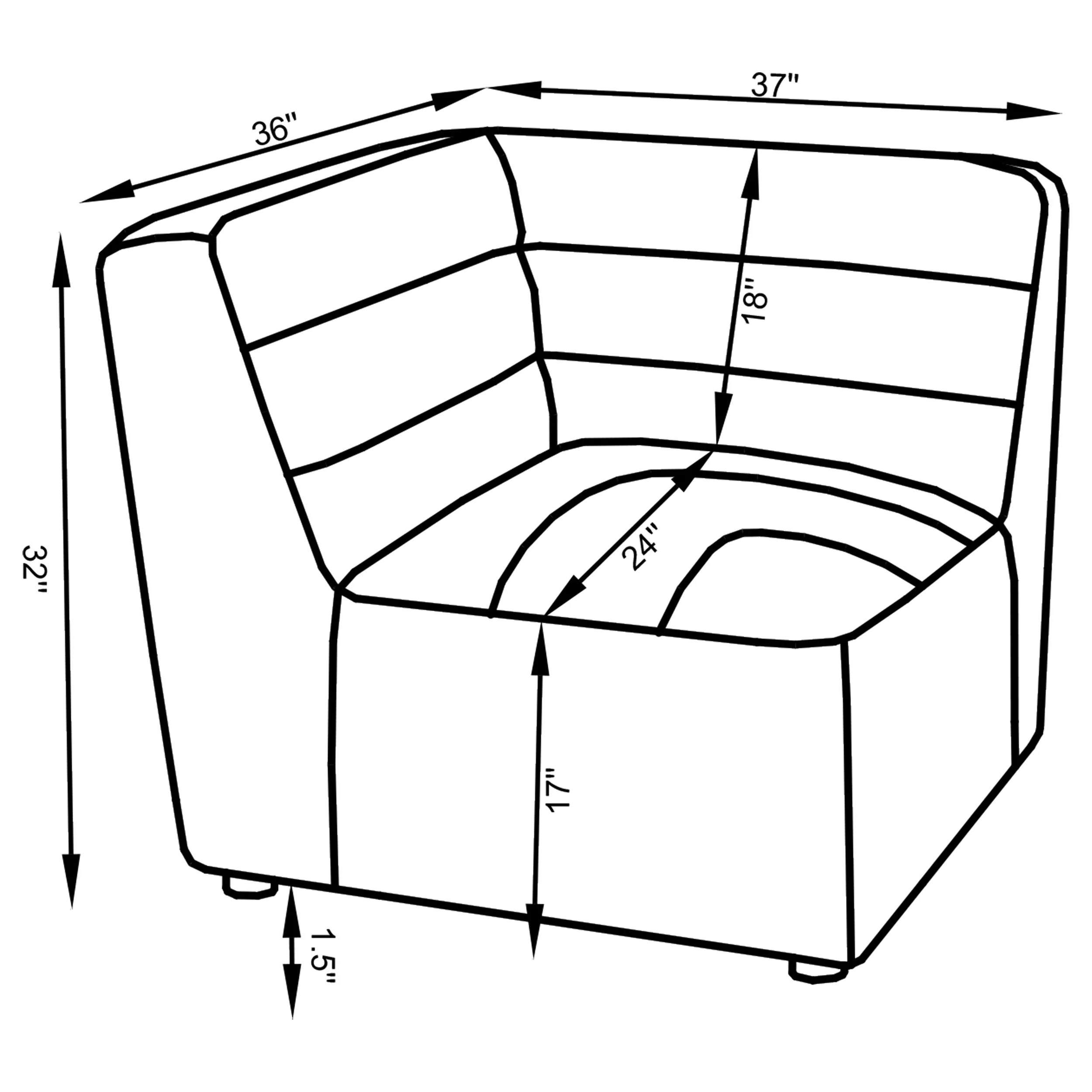 Sunny Upholstered Corner Chair - Image 8