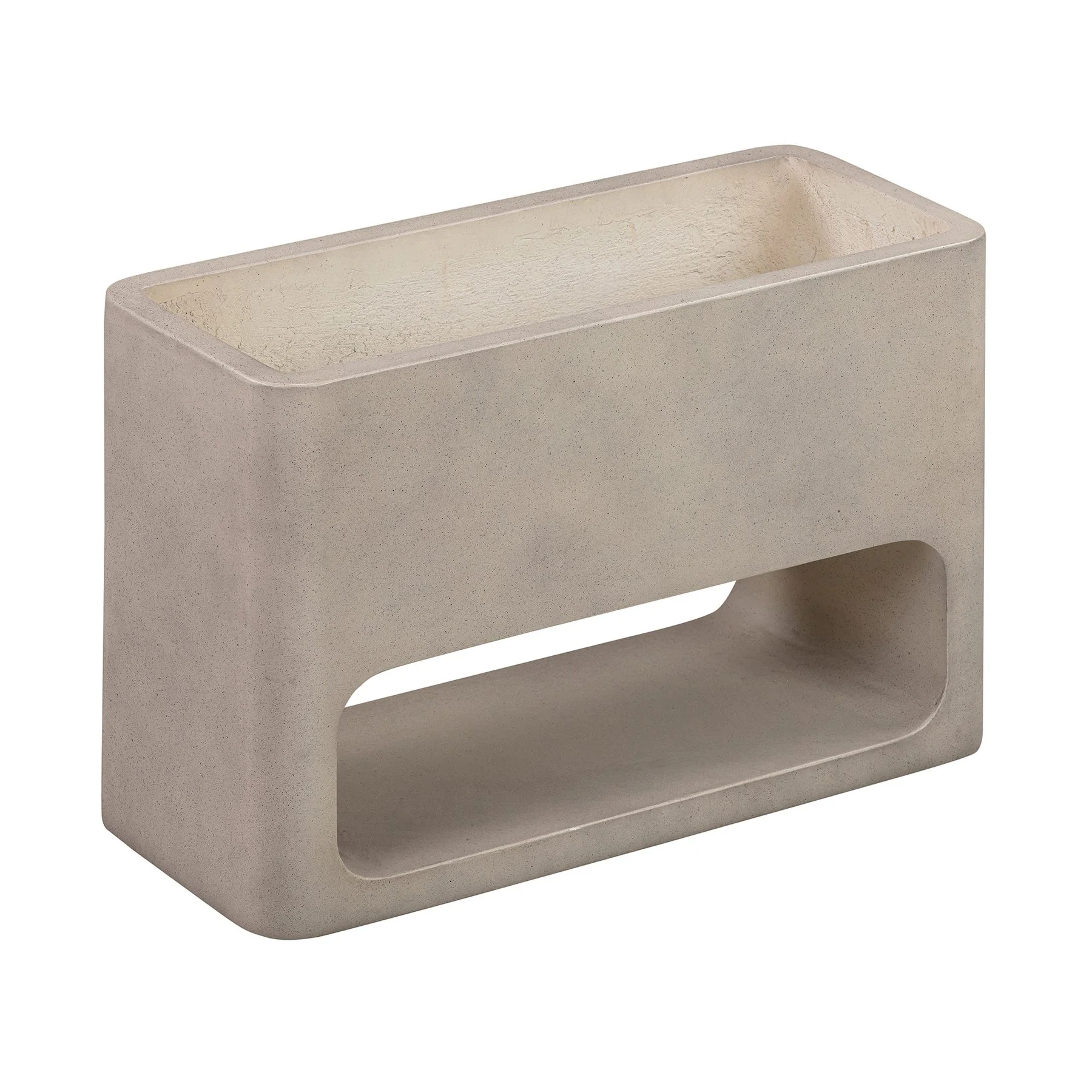 Sunstone Indoor or Outdoor Planter in White Concrete - Image 2