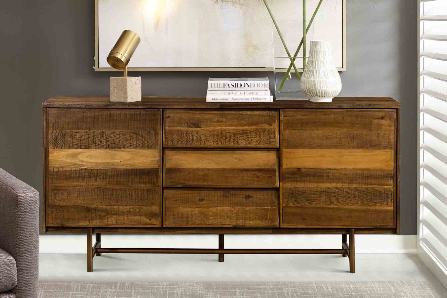 Superb Rustic Oak Buffet Cabinet - Image 11
