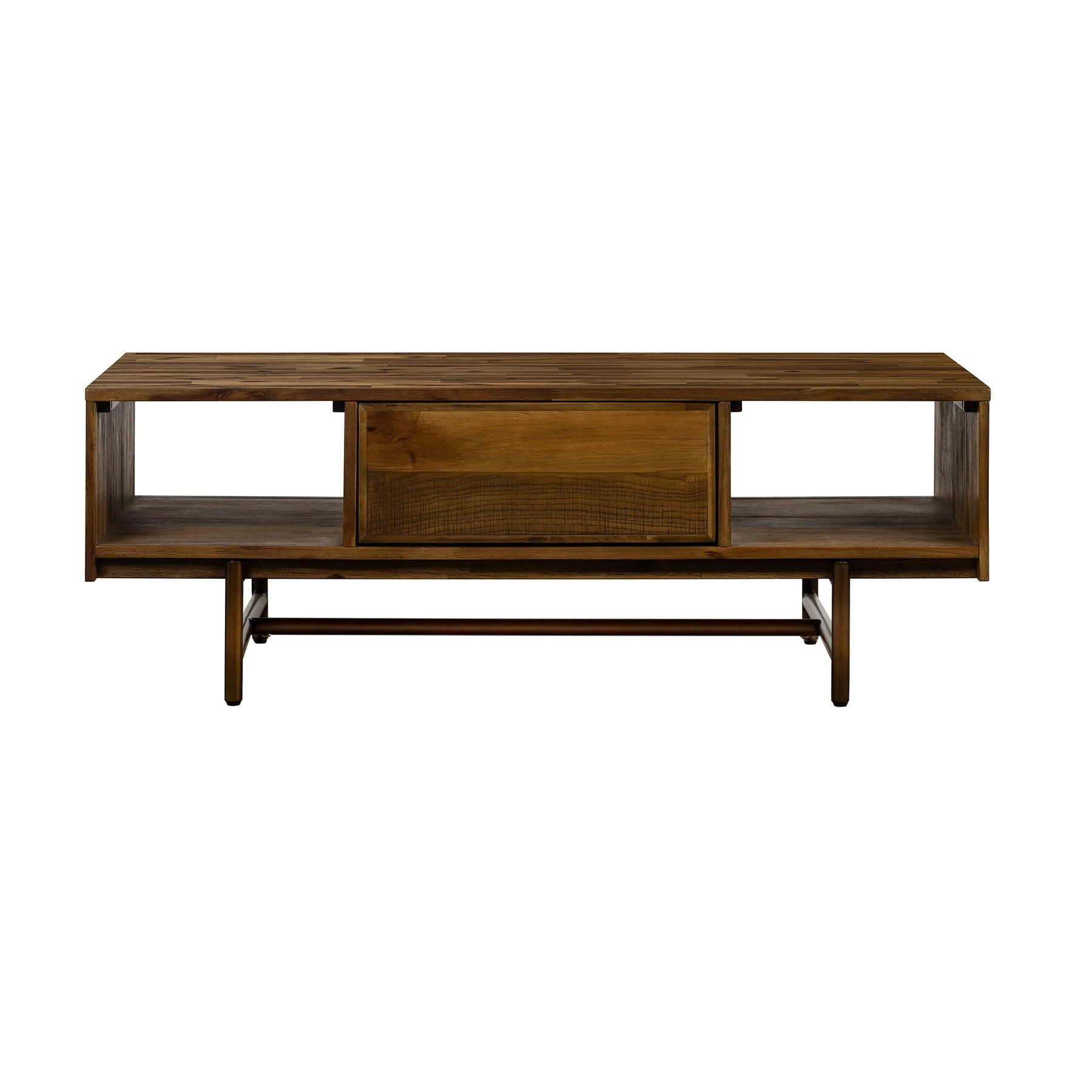 Superb Rustic Oak Coffee Table with Drawer - Image 3