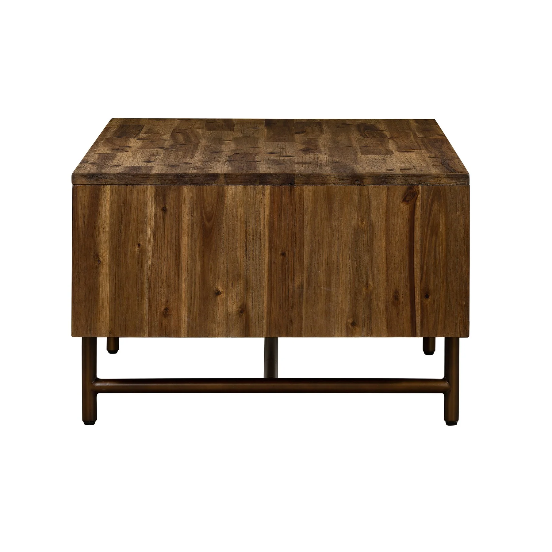 Superb Rustic Oak Coffee Table with Drawer - Image 4