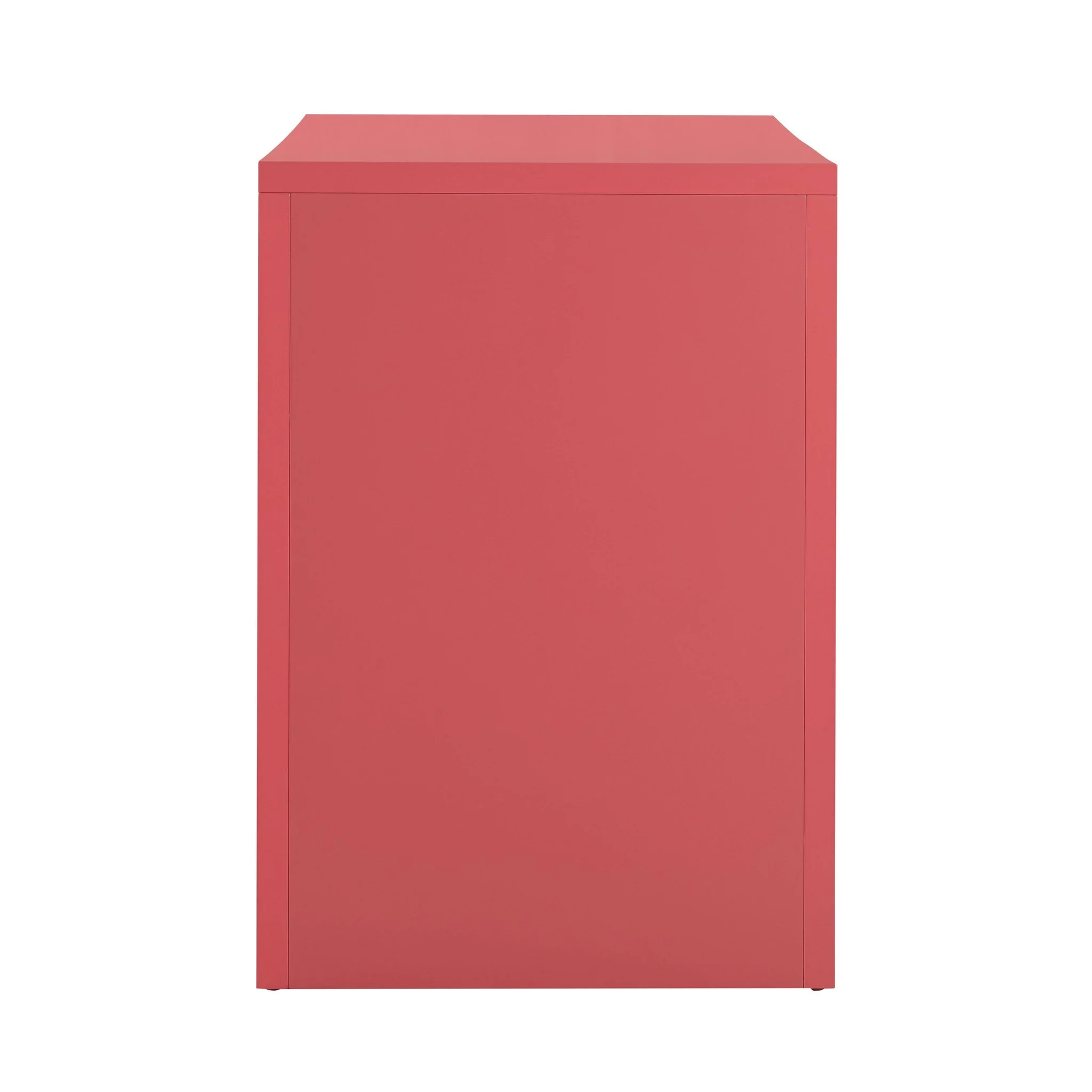 Suzie Coral Pink & Rattan Executive Desk - Image 5